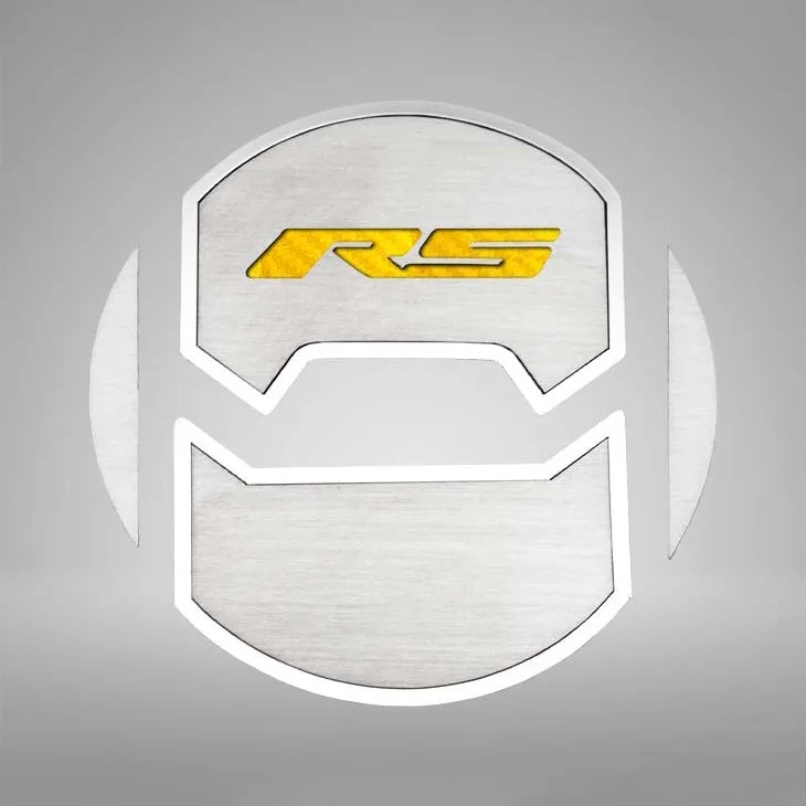2010-2015 Camaro RS - Round A/C Vent Duct Covers Deluxe "RS" Style 8Pc - Brushed Stainless
