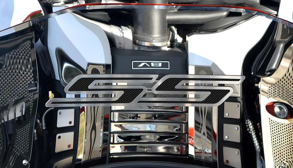 2010-2020 Camaro SS - 'SS' Hood Emblem ONLY - Brushed Stainless Steel