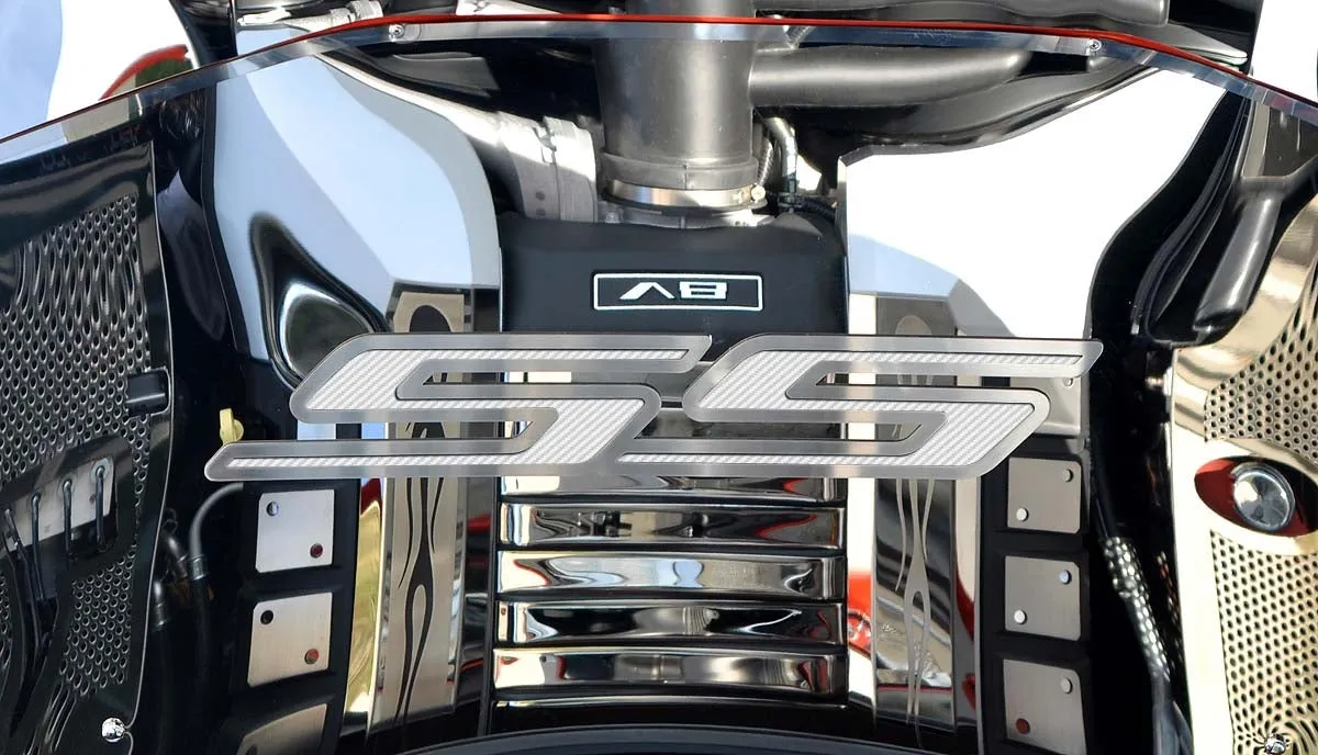 2010-2020 Camaro SS - 'SS' Hood Emblem ONLY - Brushed Stainless Steel