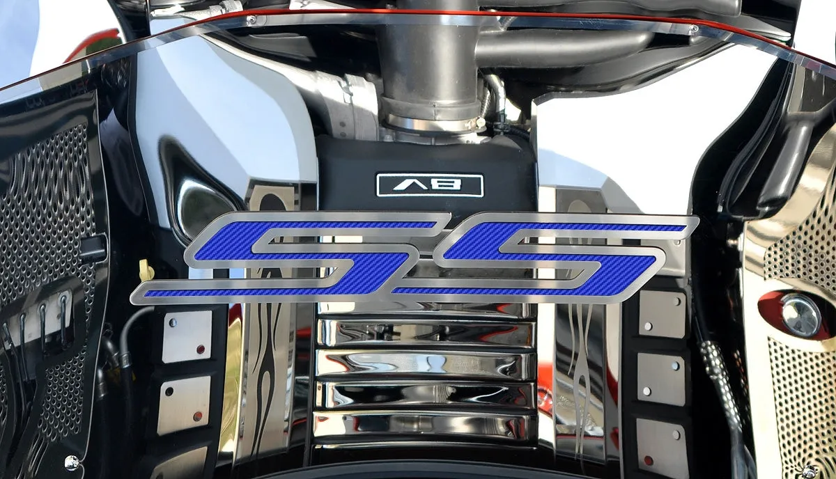 2010-2020 Camaro SS - 'SS' Hood Emblem ONLY - Brushed Stainless Steel