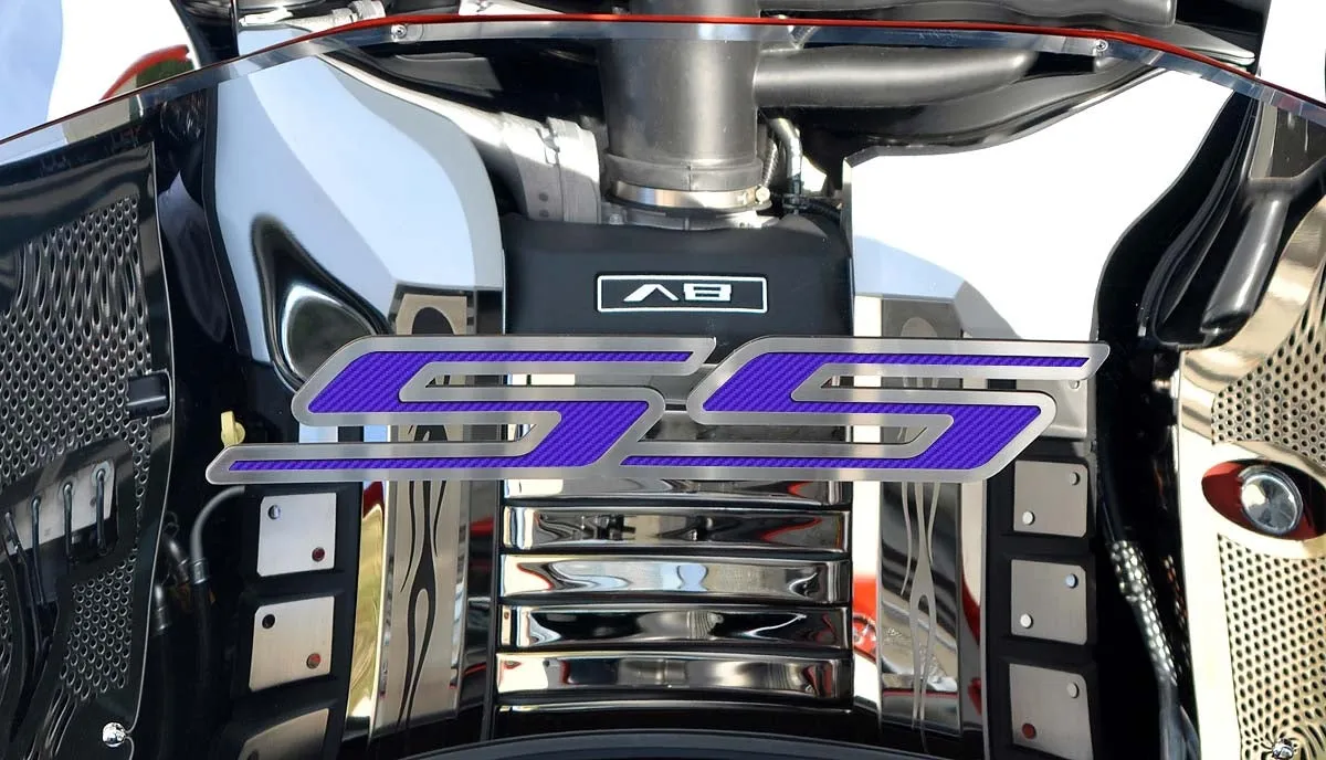 2010-2020 Camaro SS - 'SS' Hood Emblem ONLY - Brushed Stainless Steel