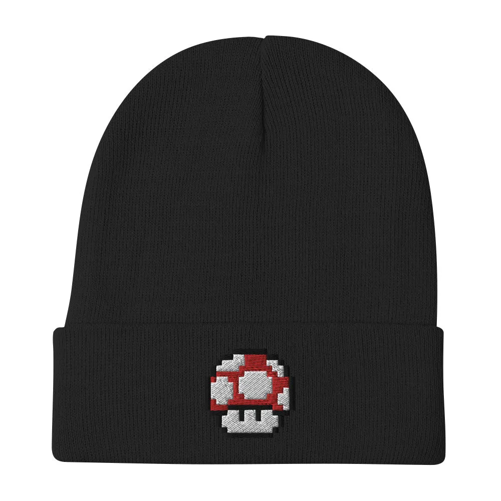 8-Bit Mushroom Beanie