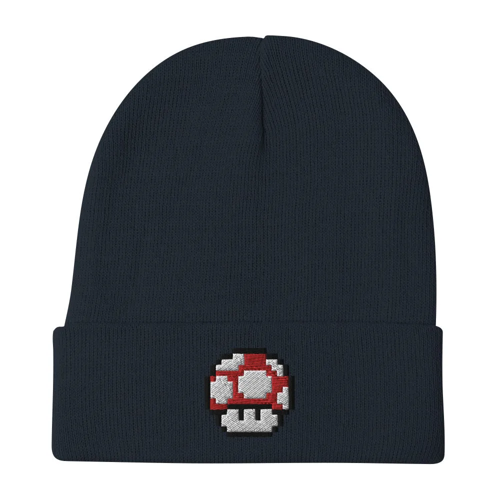 8-Bit Mushroom Beanie