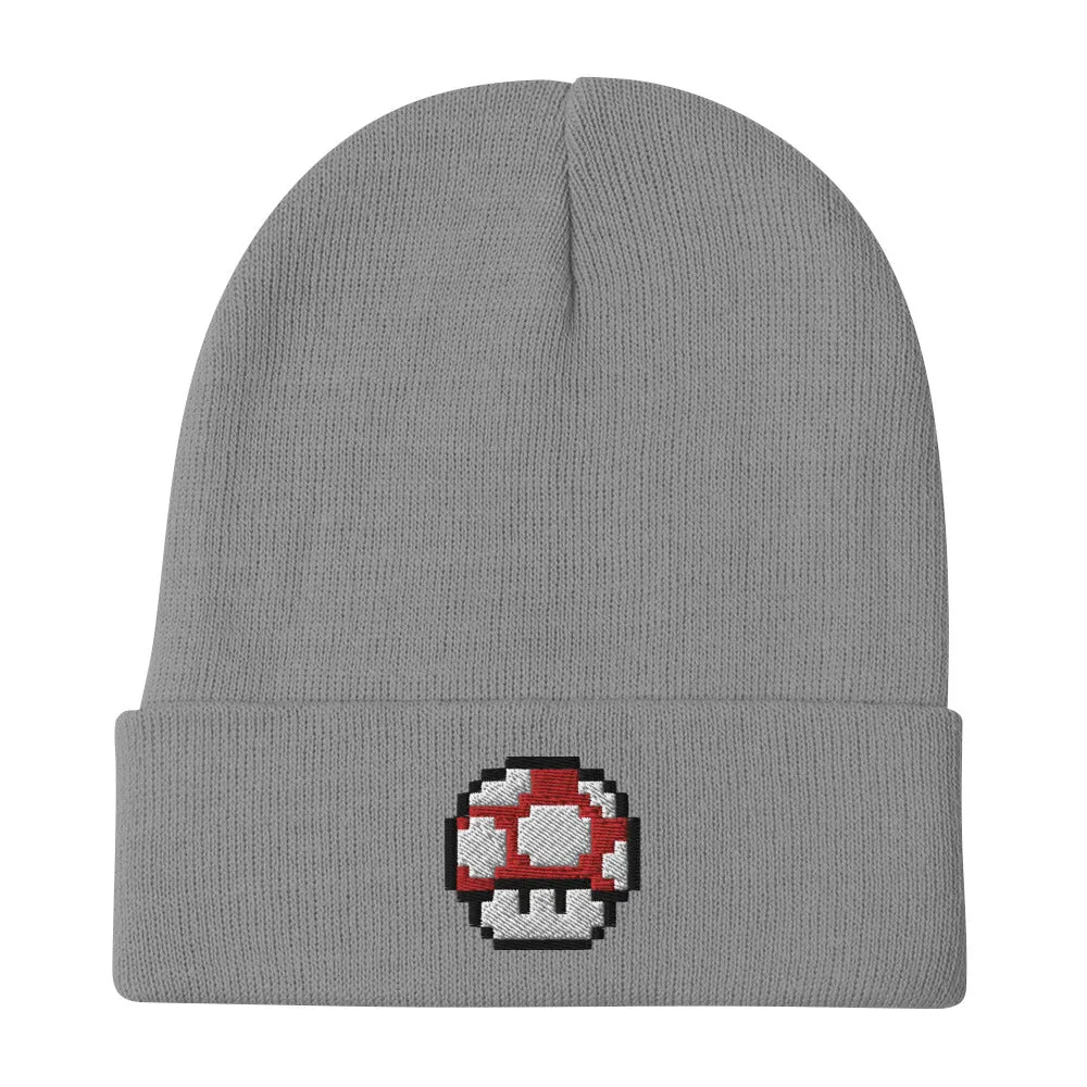 8-Bit Mushroom Beanie