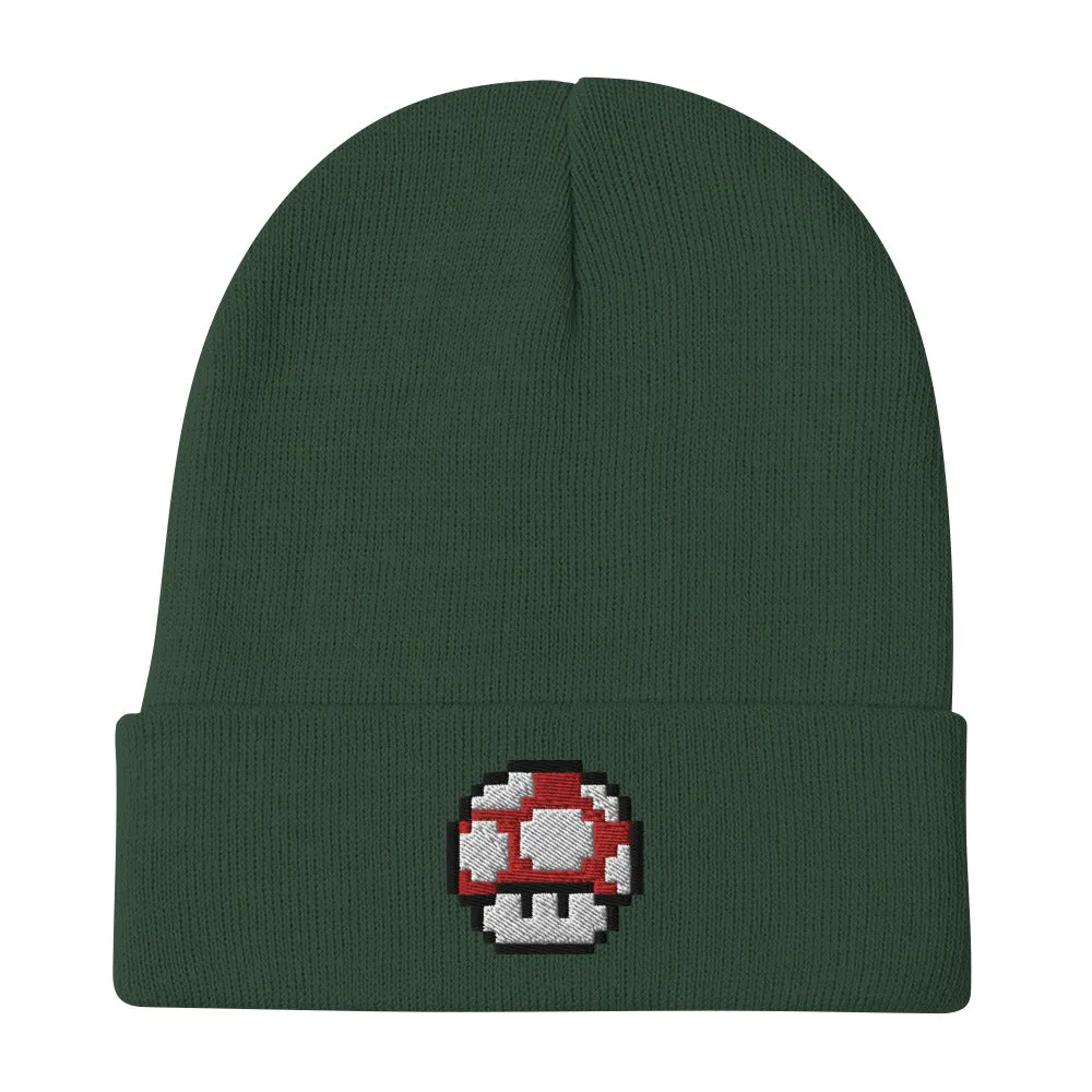 8-Bit Mushroom Beanie