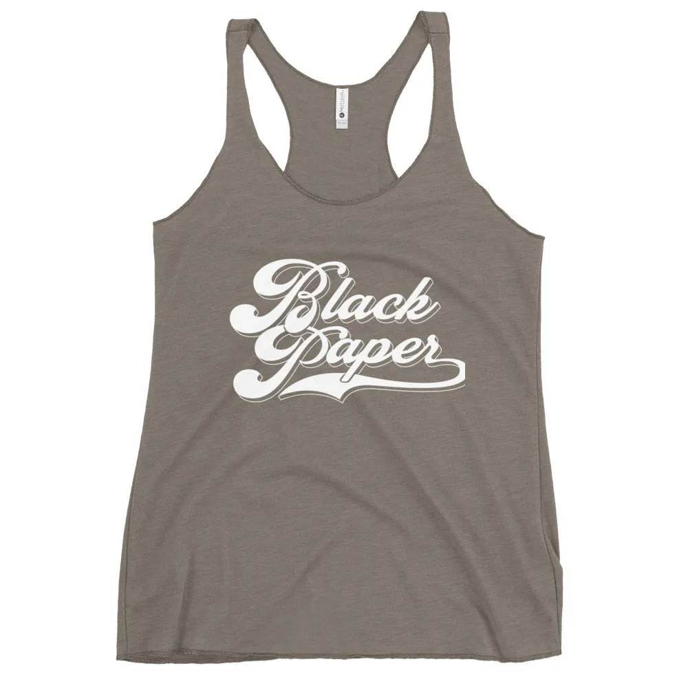 Black Paper - Women's Raceback Tank Top