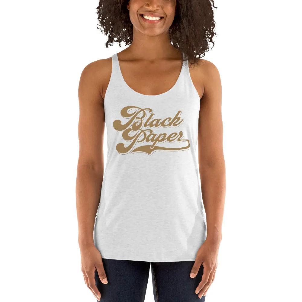Black Paper - Women's Raceback Tank Top