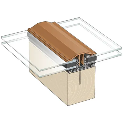 Capex Snap Down (10-25mm) Glazing Bar (4m) - Brown