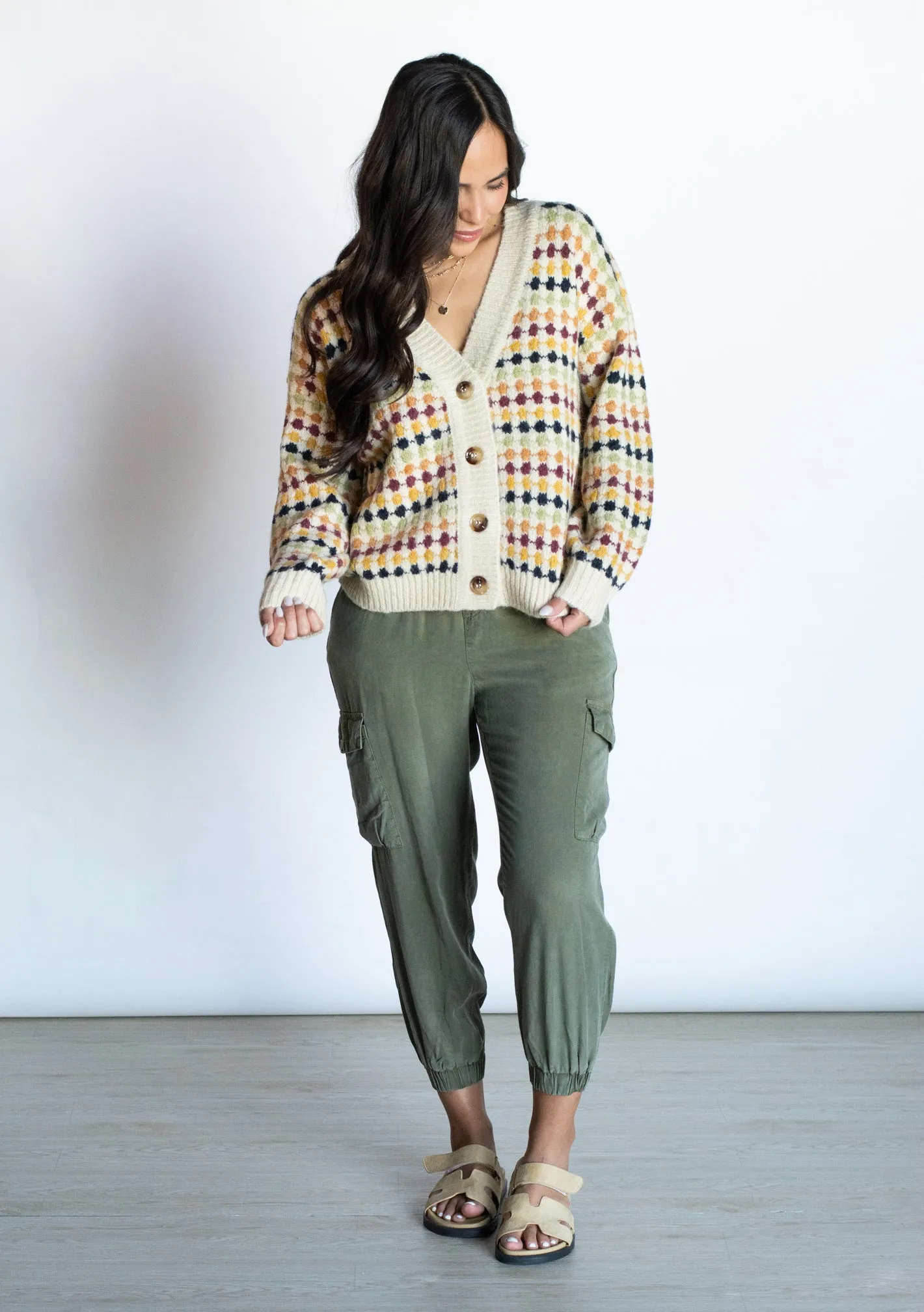 Close To Heart Multicolored Boyfriend Cardigan