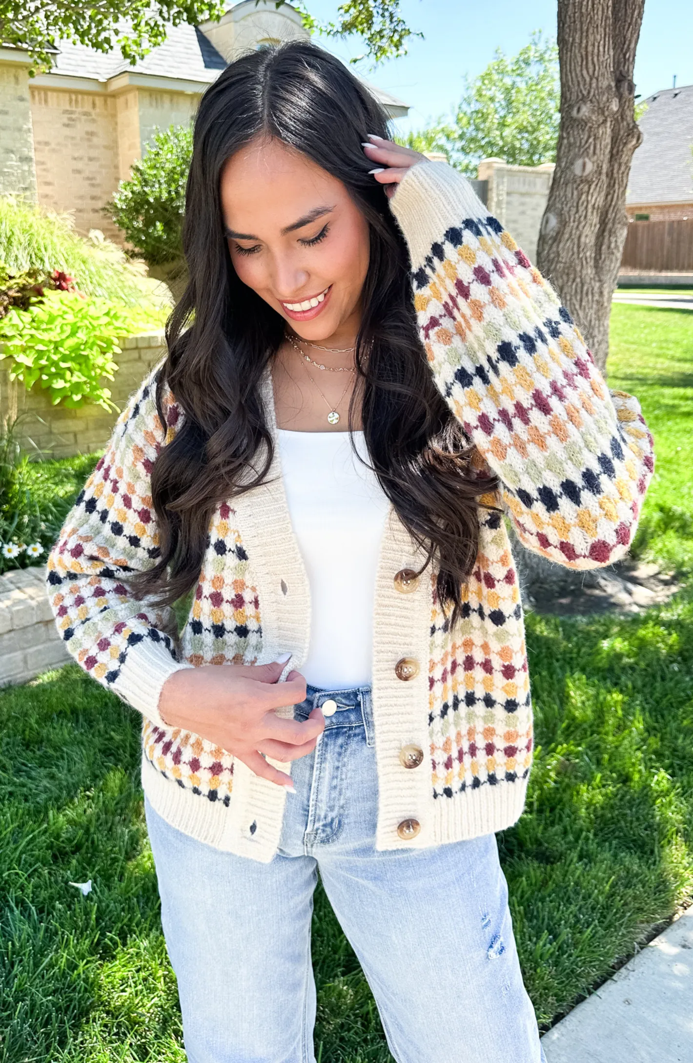 Close To Heart Multicolored Boyfriend Cardigan