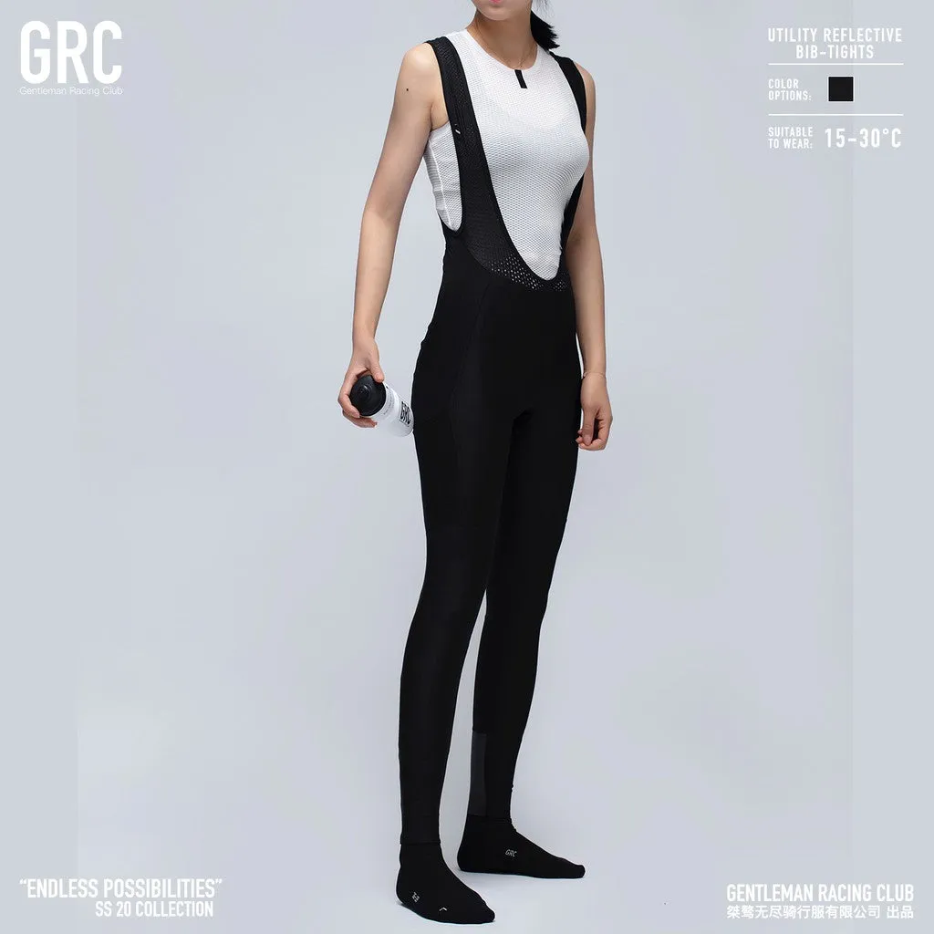 GRC SS20 Women Cycling Bib Tights Utility Reflective Black M size