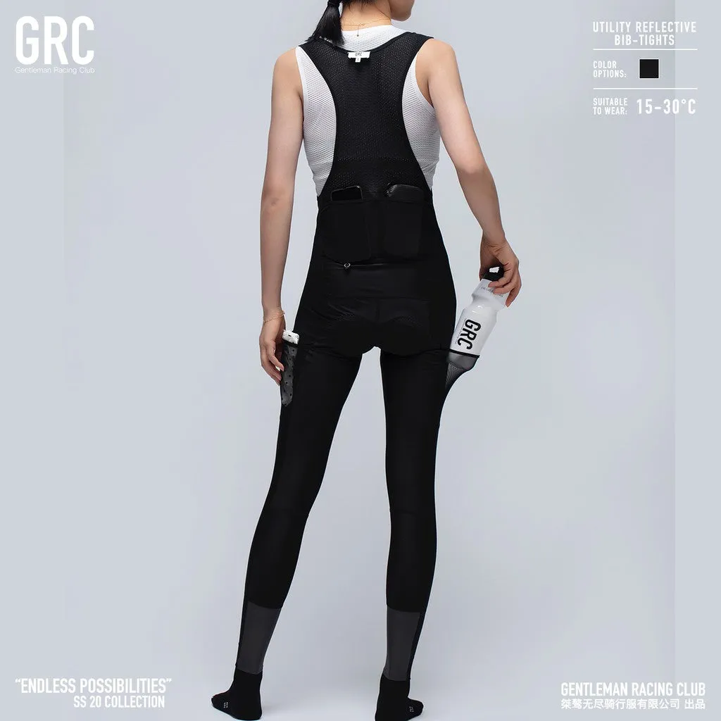 GRC SS20 Women Cycling Bib Tights Utility Reflective Black M size