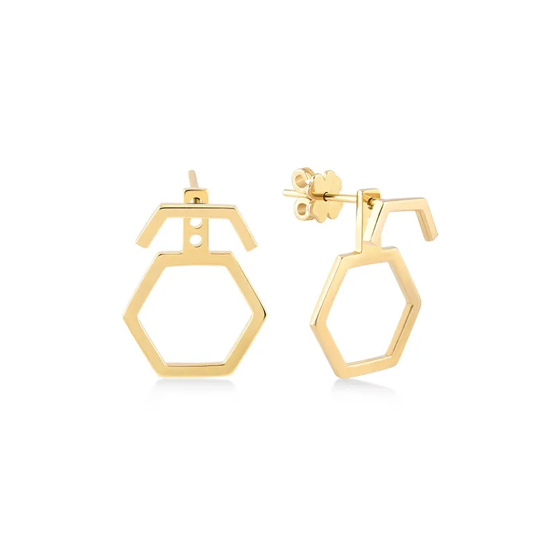 Hexagon Chic Earring
