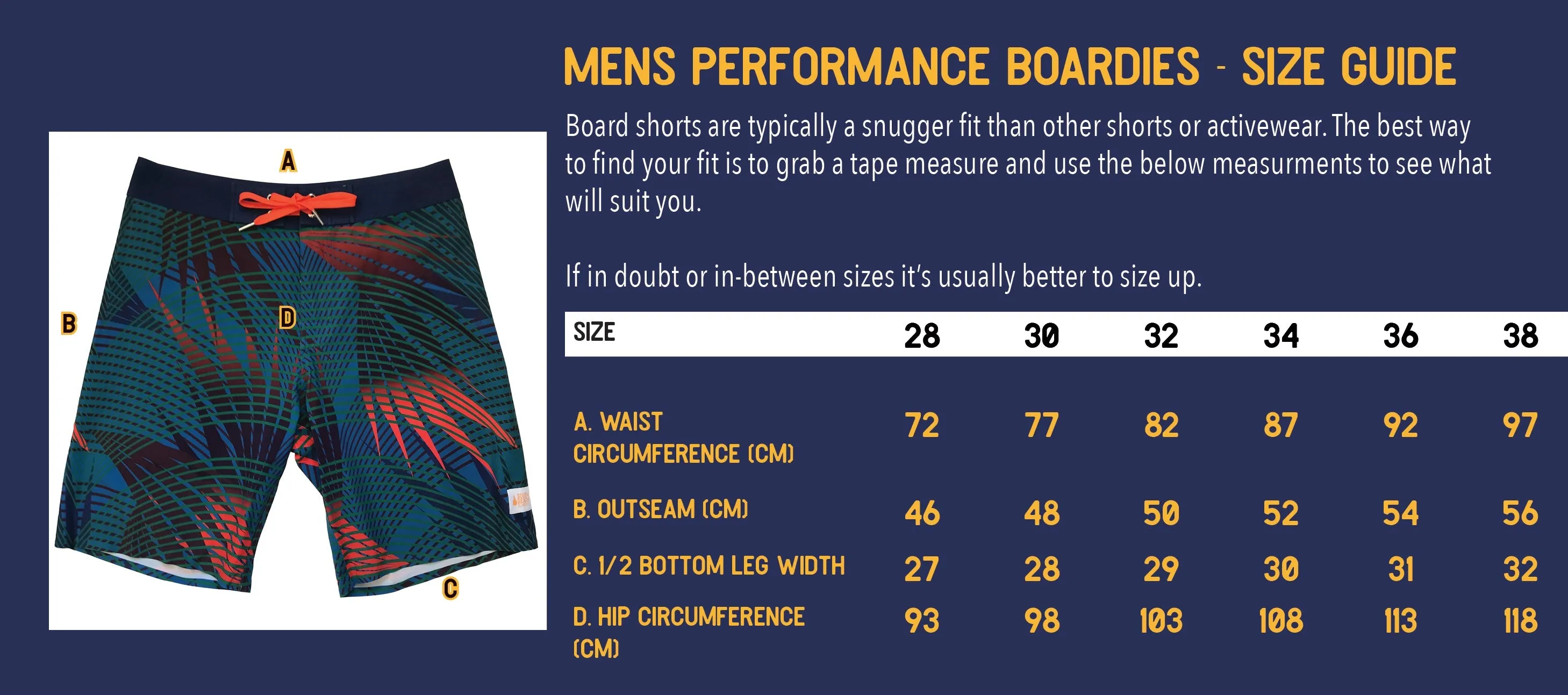 Men's Performance Boardies: Hammerhead