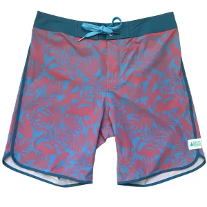 Men's Retro Piping Boardies: Flamingo