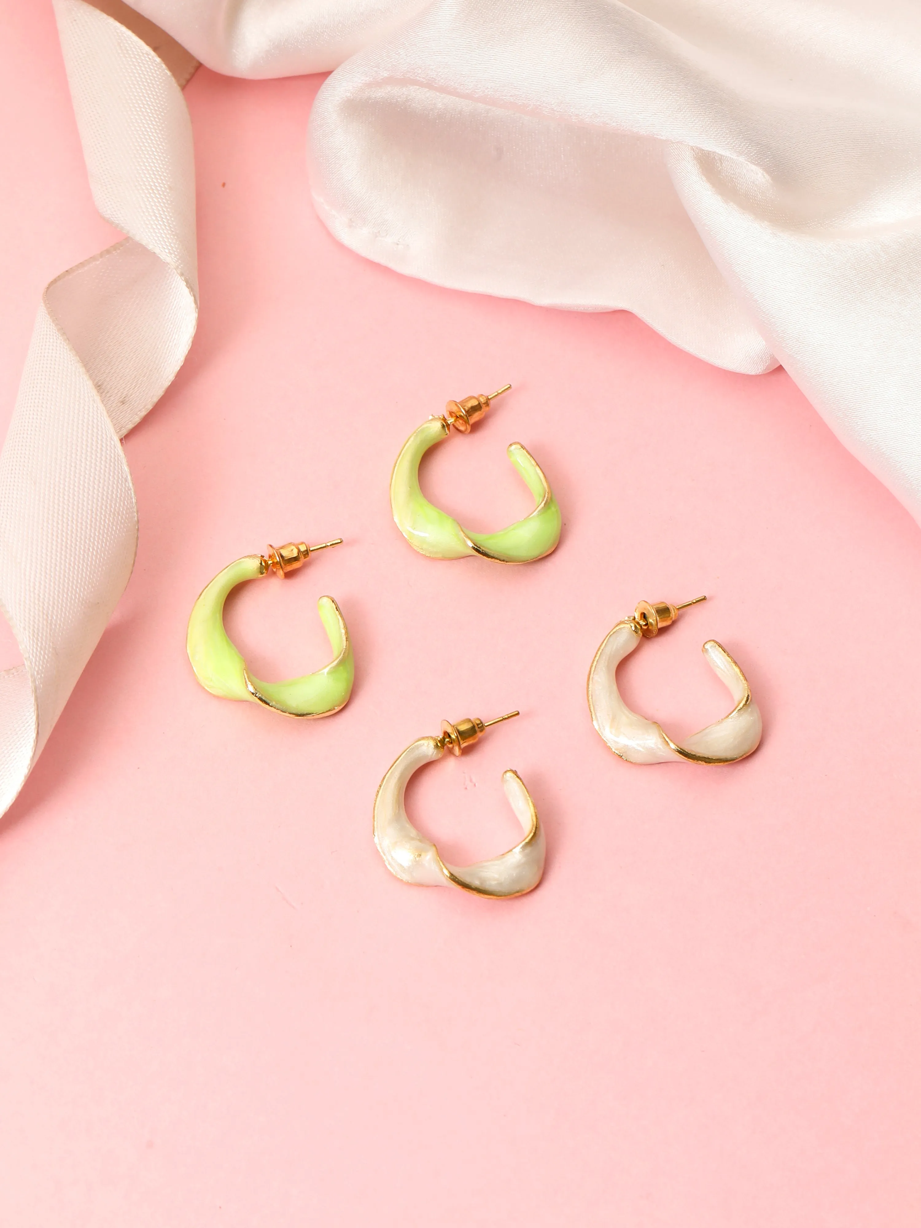 Modern Wave Hoop Earrings