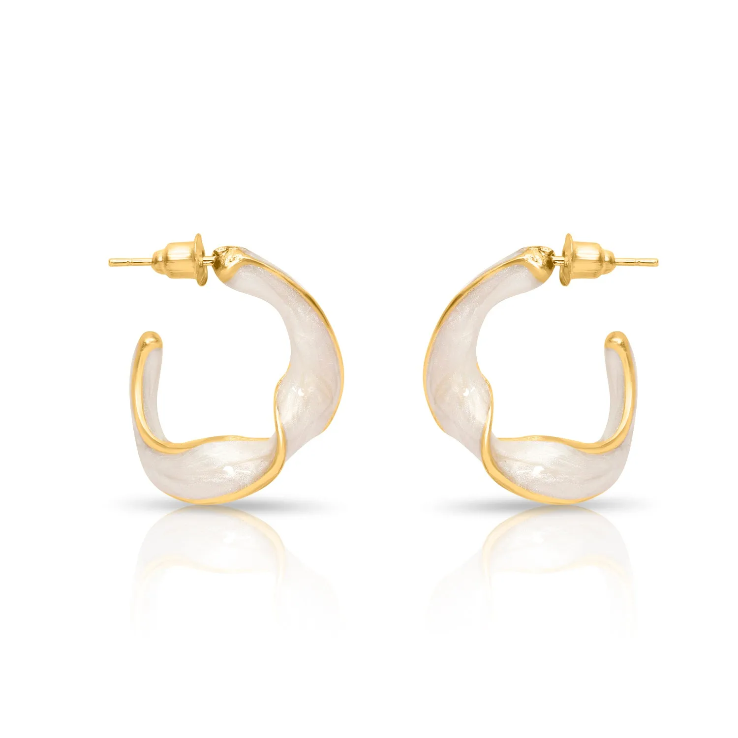 Modern Wave Hoop Earrings