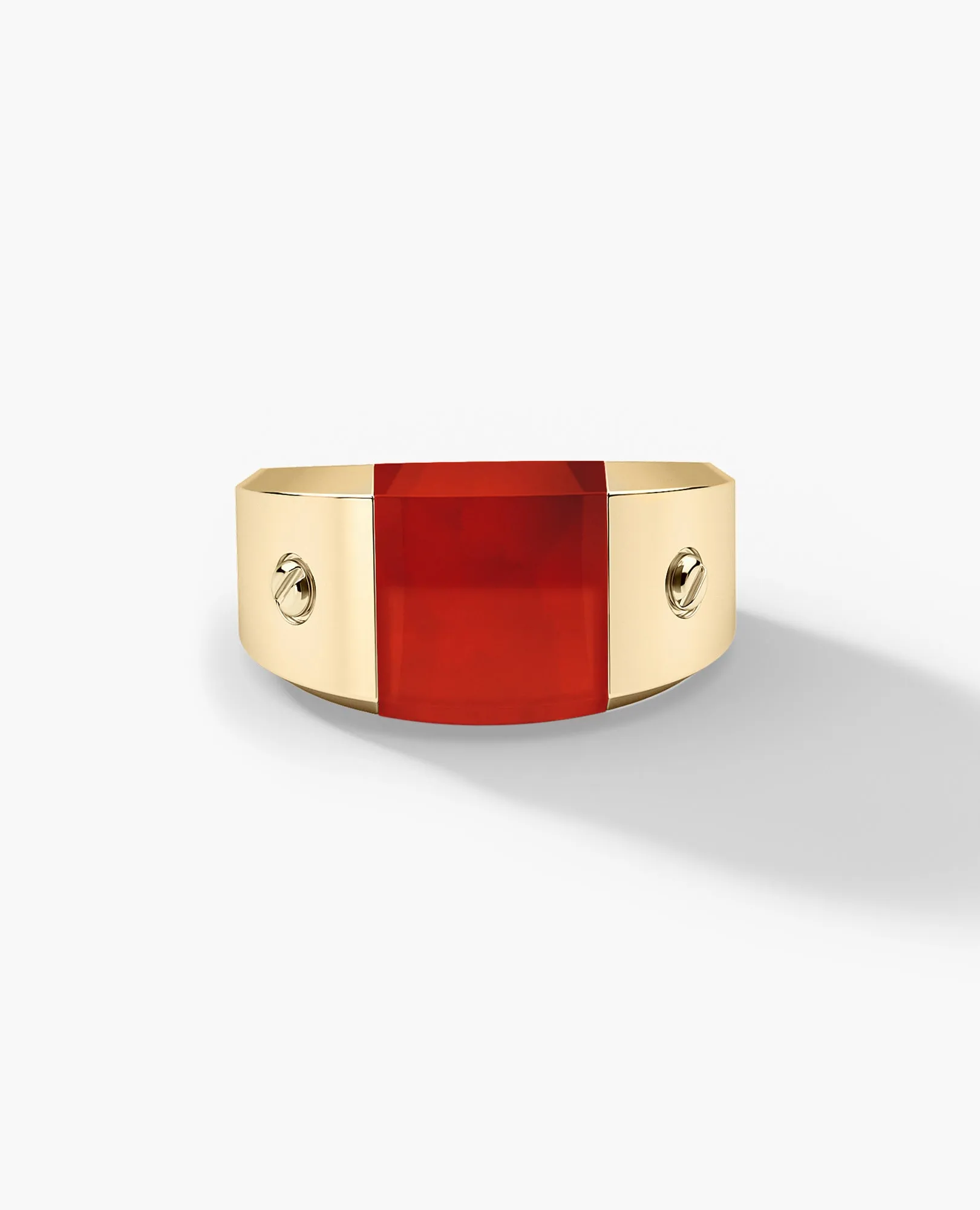 MONTANA Gold Signet Ring with Carnelian