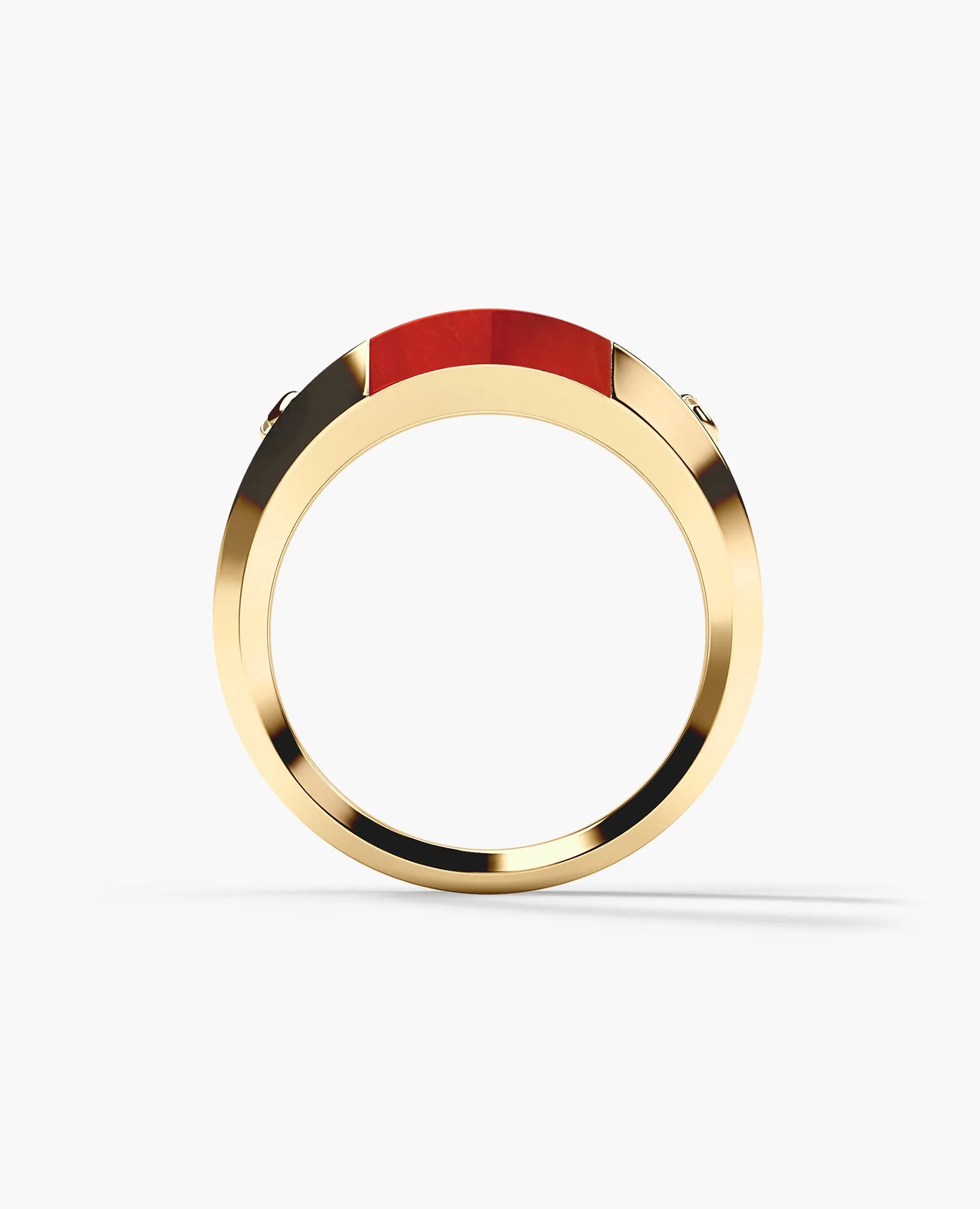 MONTANA Gold Signet Ring with Carnelian
