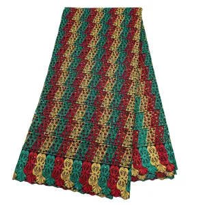 Red, Green & Yellow Cord Lace