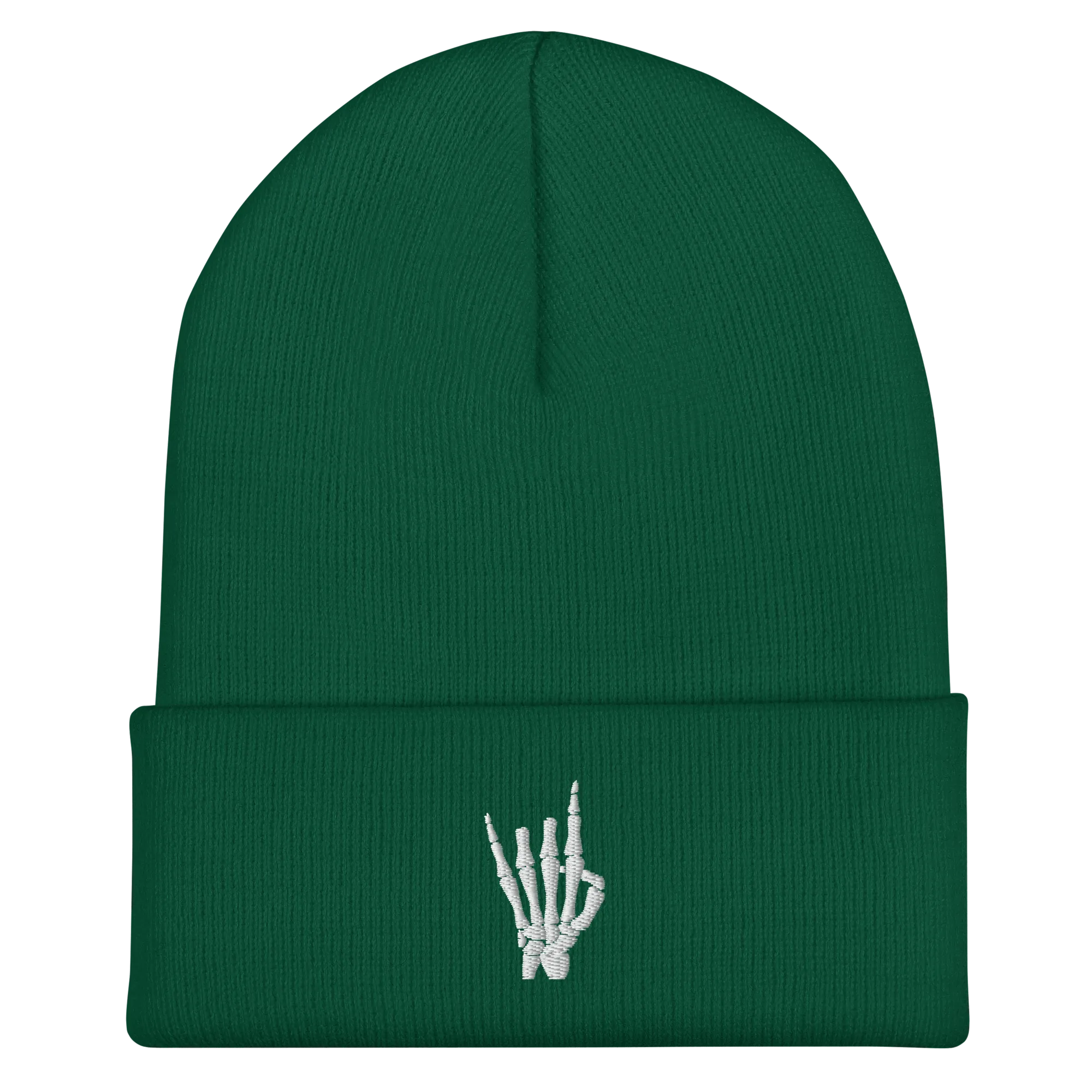 Rock On Skeleton Cuffed Beanie