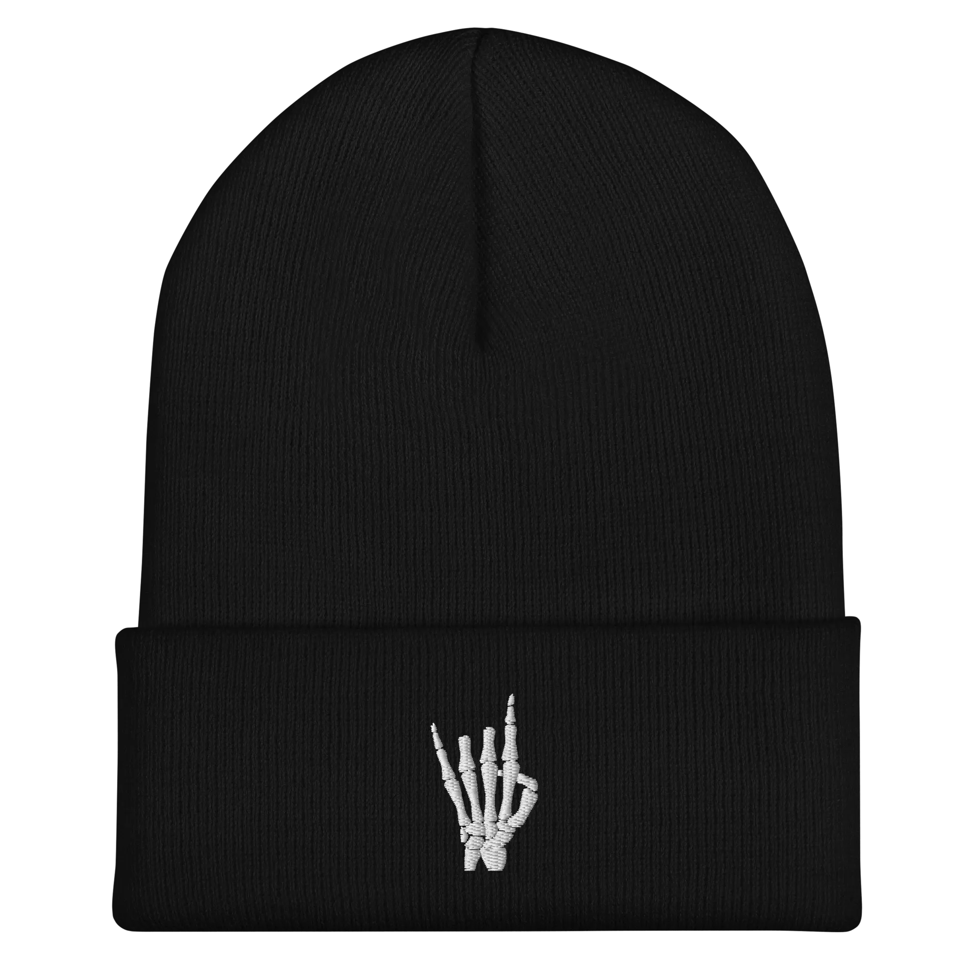 Rock On Skeleton Cuffed Beanie