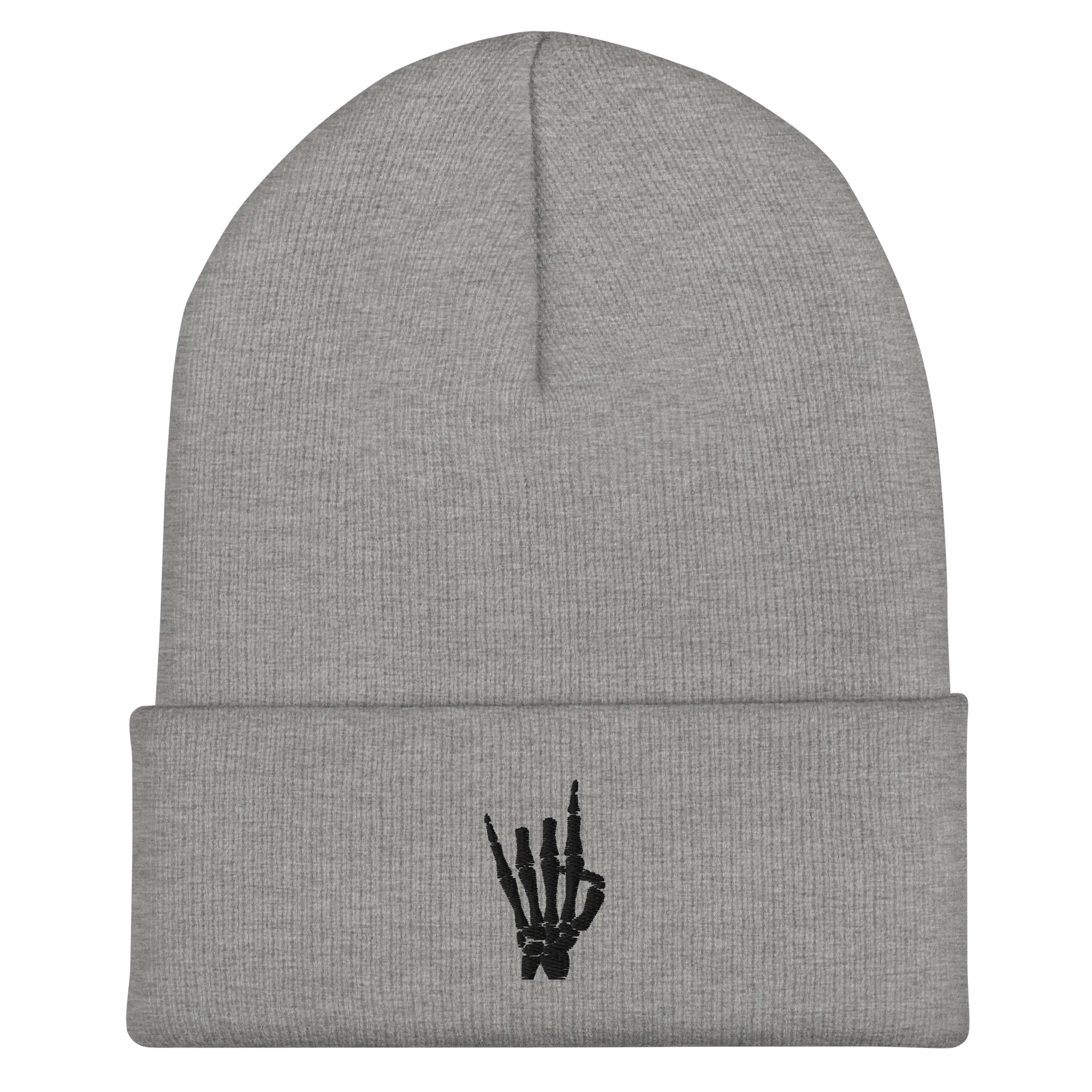 Rock On Skeleton Cuffed Beanie