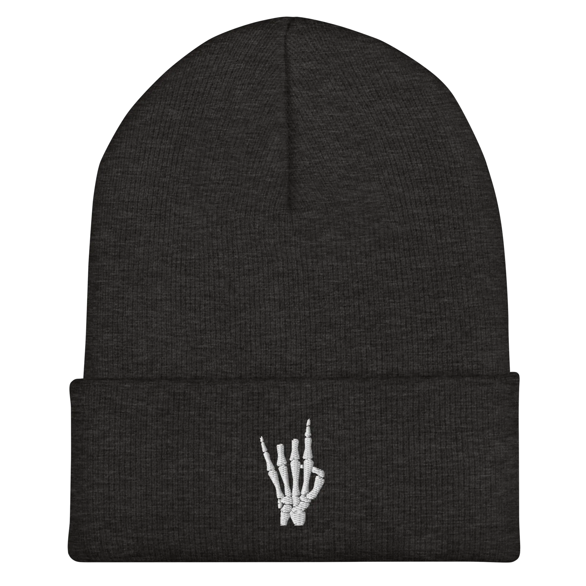 Rock On Skeleton Cuffed Beanie