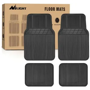 Rubber Floor Mats For Cars Trucks SUVs Universal Trim to Fit