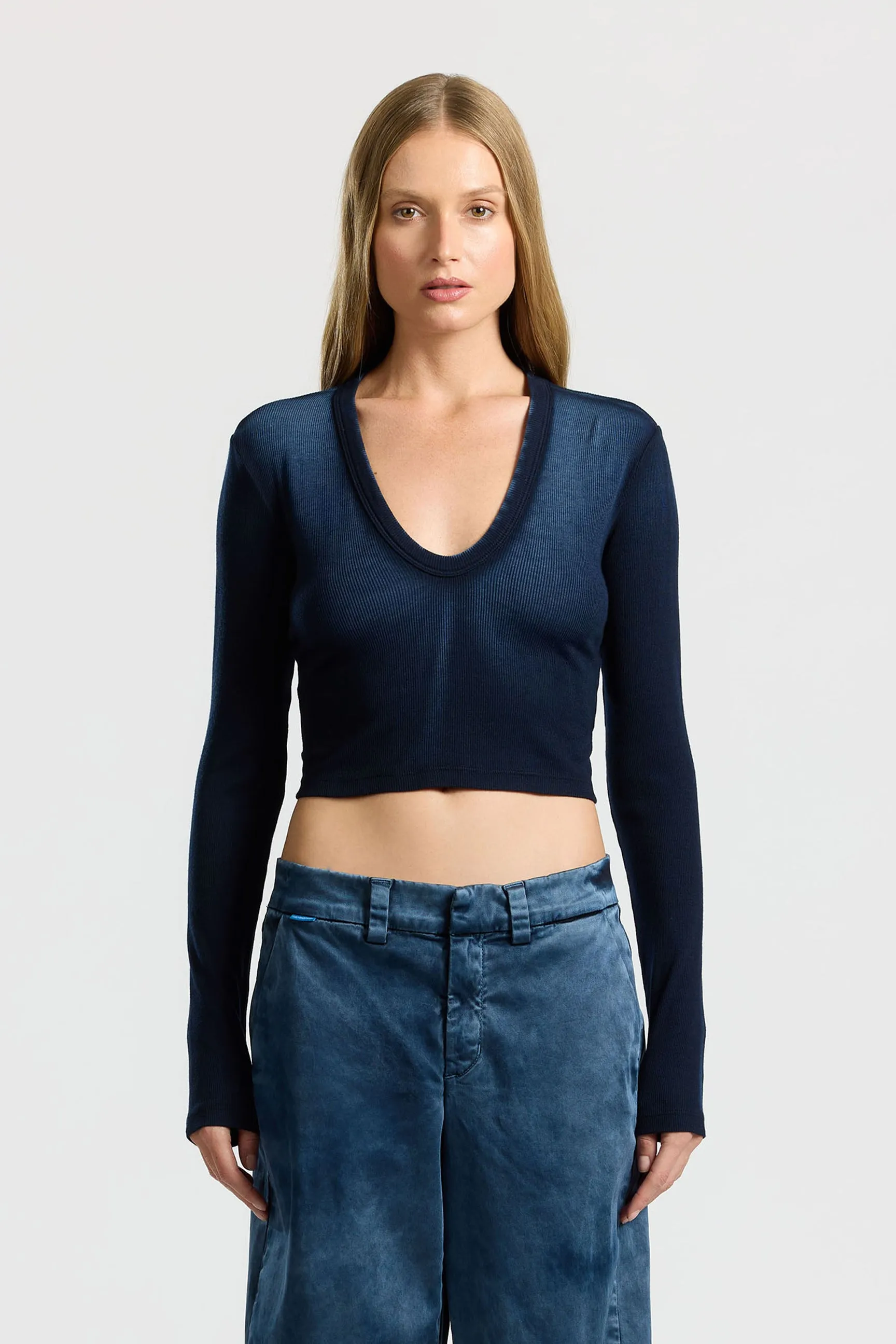 Verona Crop U-Neck Shirt