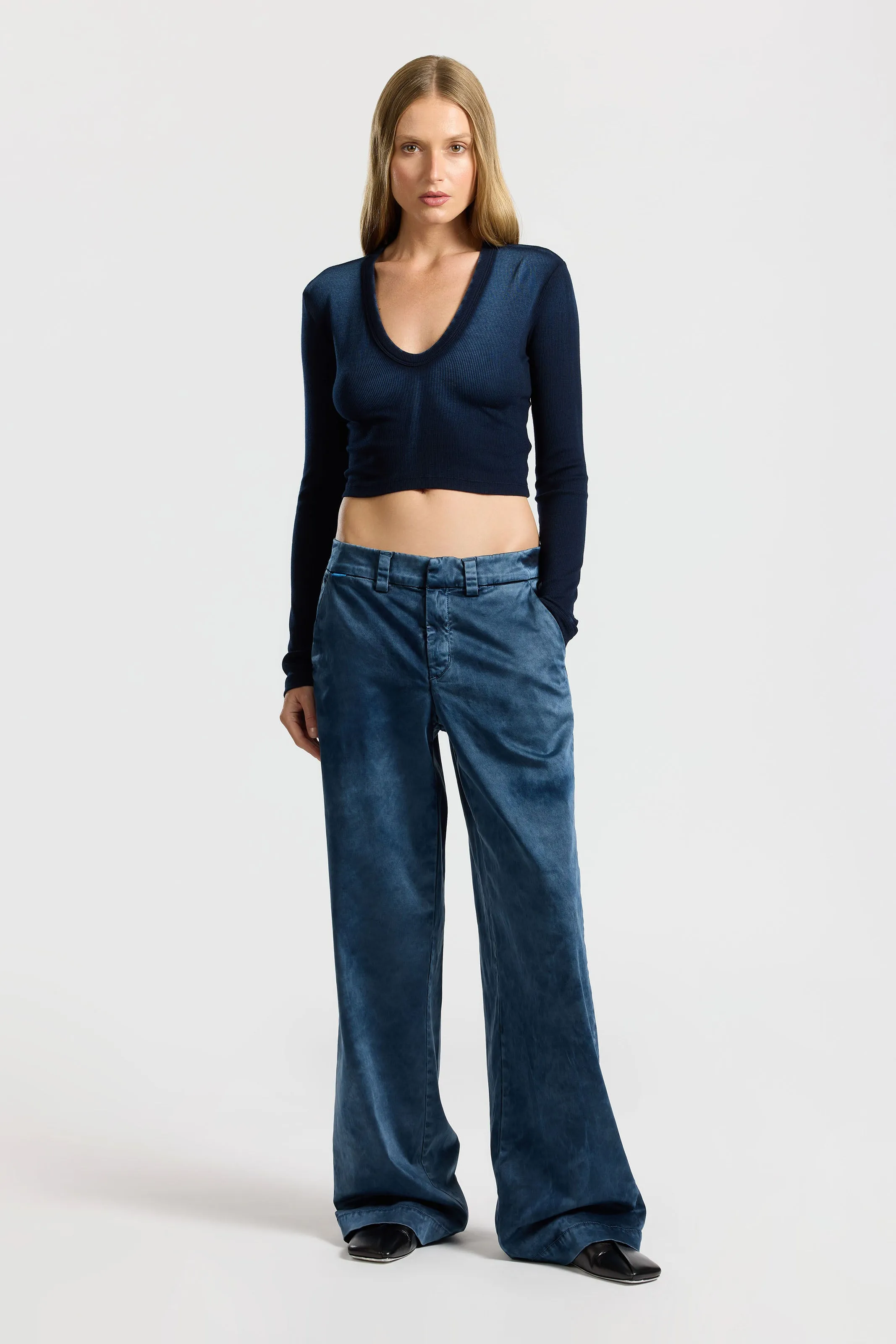 Verona Crop U-Neck Shirt