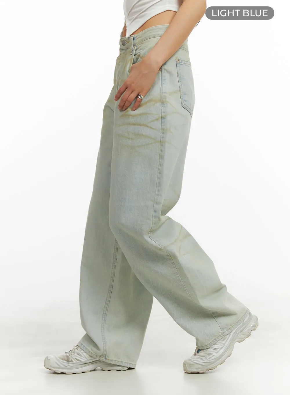 Vintage Washed Baggy Jeans CY417