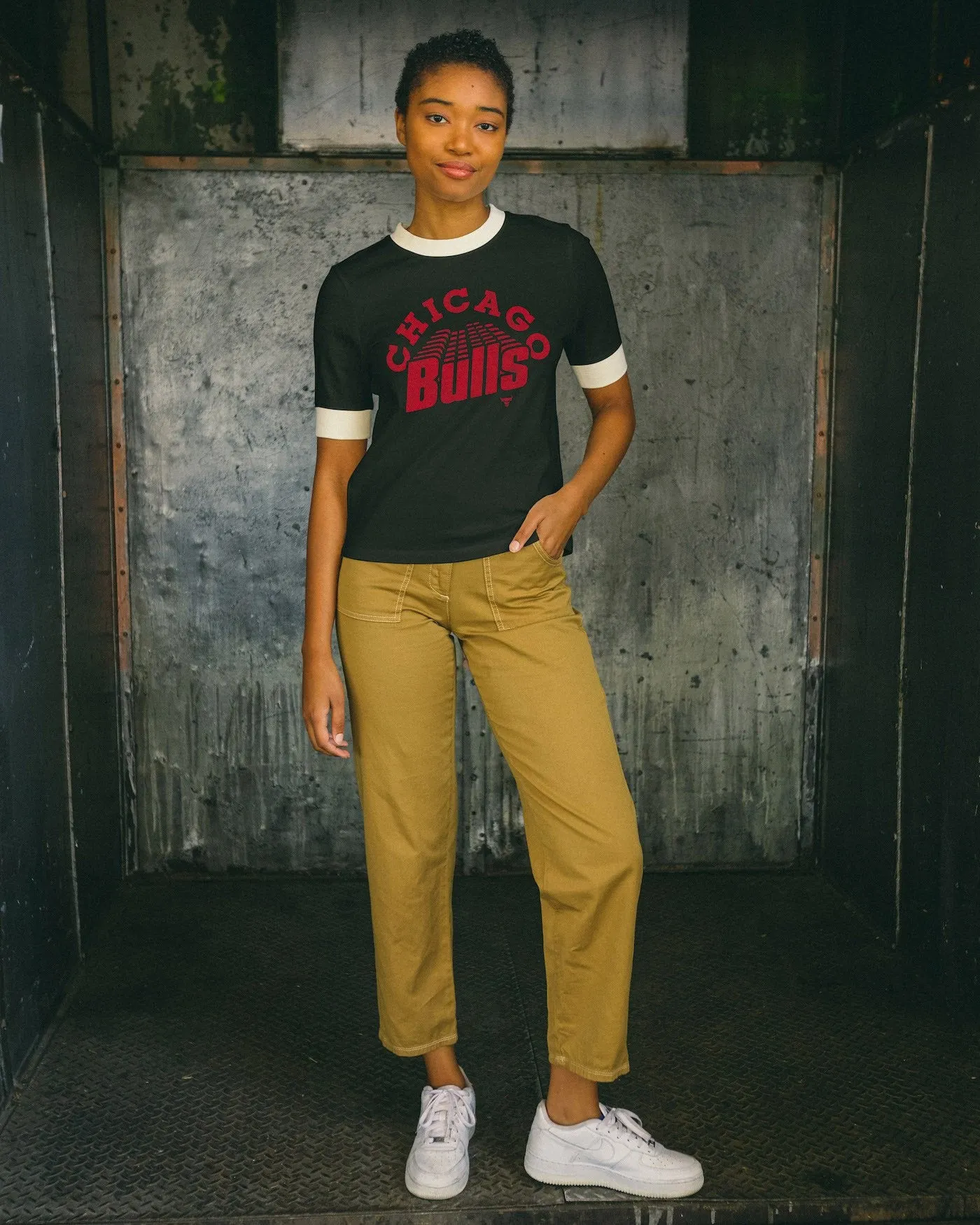 Women's NBA Chicago Bulls Slim Ringer Tee