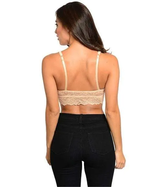 Women's Tan Sexy Stretch Fit Lingerie Bra